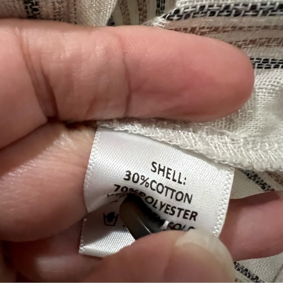 Peach Love Boutique Small Stripe Button Detail Baby Doll Tank Top P - Picture 4 of 4